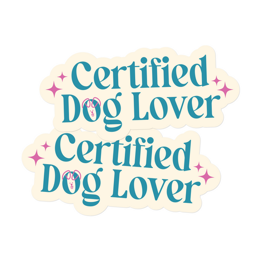 Certified Dog Lover Sticker