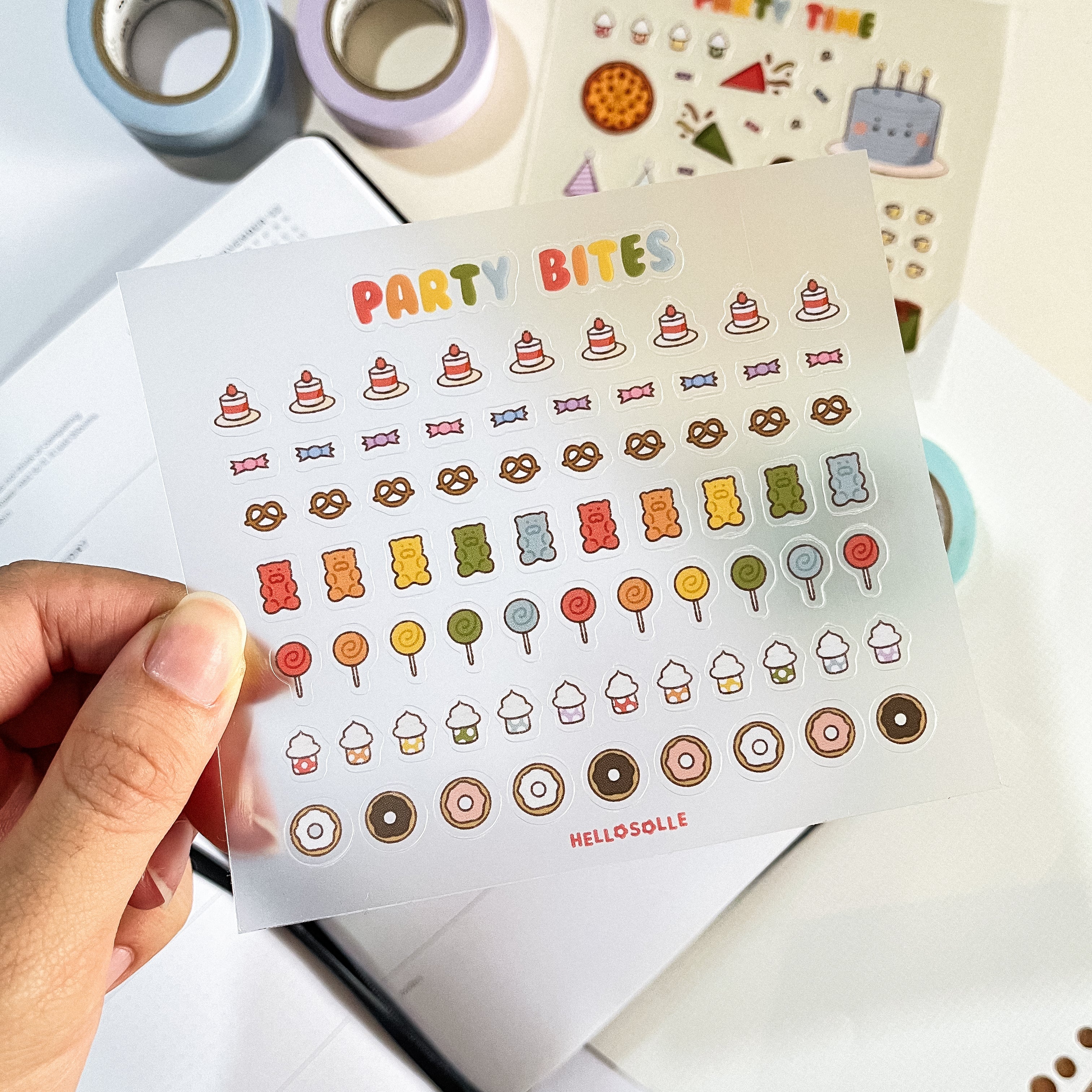 [B-Grade] Party Bites Clear Sticker Sheet – hellosolle