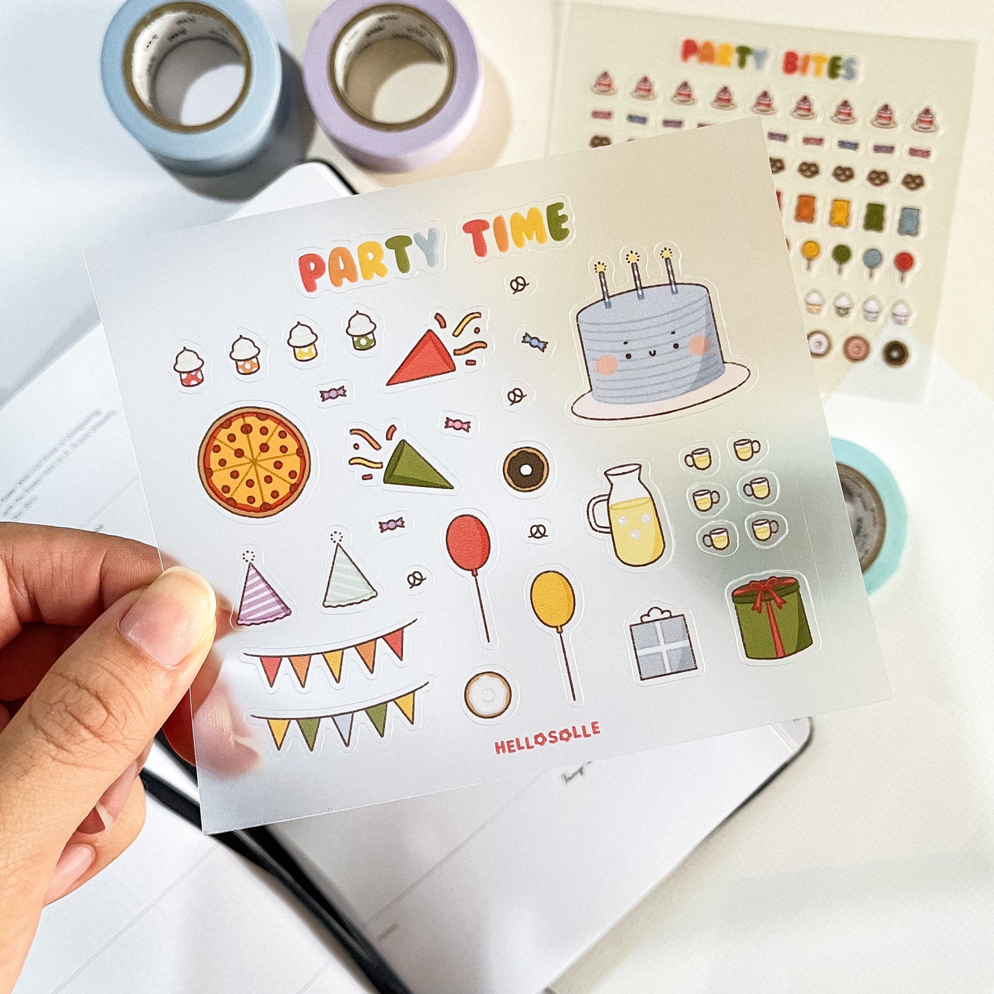 Party Time Clear Sticker Sheet